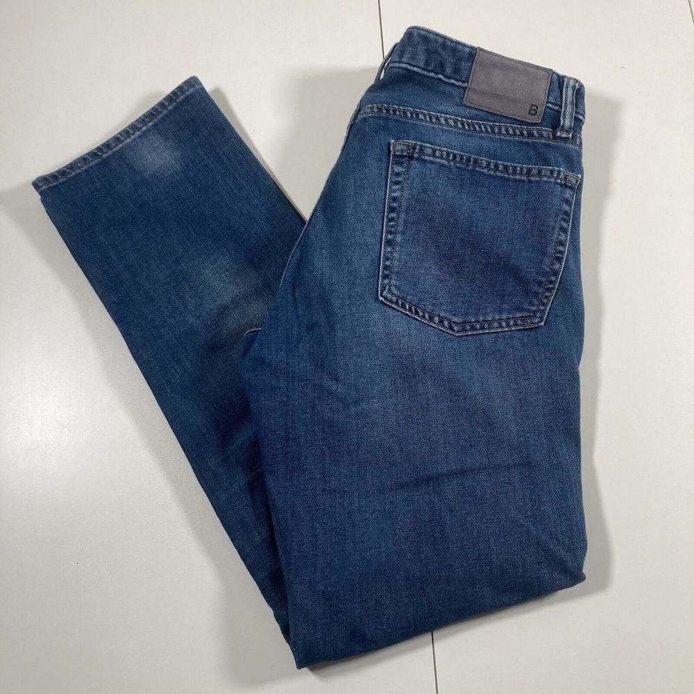 Bonobos Jeans Men 32x31 Travel Stretch Dark Wash Faded Whiskers (Tag‎ 32x32)